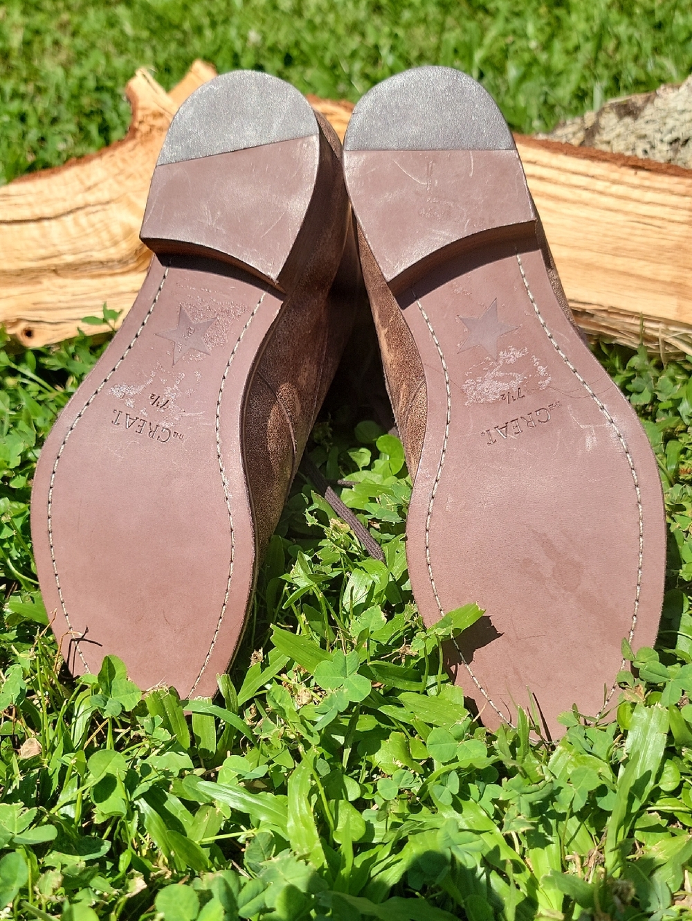 Boxcar Distressed Brown Lace-Up Leather Ankle Boots - Picture 9 of 11